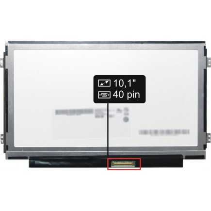 Display-ul notebook-ului MSI MS-N08210,1“ 40pin WSVGA LED Slim - Lucios