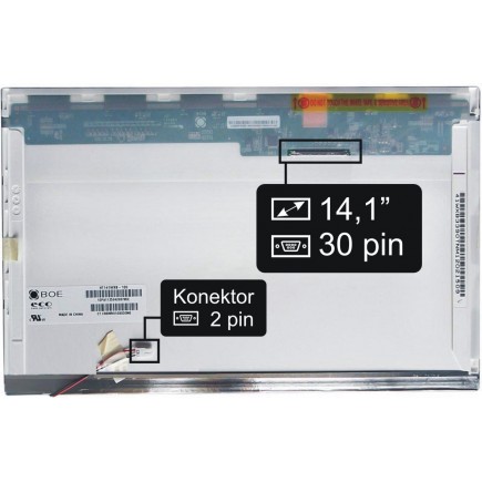 Display-ul notebook-ului HP Compaq Pavilion DV2111RS14,1“ 30pin WXGA CCFL - Lucios