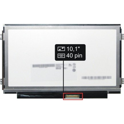 Display-ul notebook-ului Toshiba AC100-2710,1“ 40pin WSVGA LED Slim - Matt