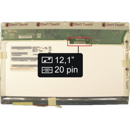 Display-ul notebook-ului HT121WX2-103 Kompatibilní 12,1“ 20pin WXGA CCFL - Matt