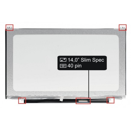 Display-ul notebook-ului ASUS U47A-RHI7N1514" HD SlimTB speciální LED 40pin - Matt