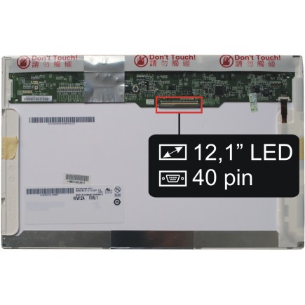Display-ul notebook-ului HT121WX2-21012,1“ 40pin WXGA LED - Lucios