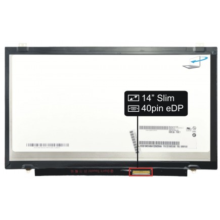 Display-ul notebook-ului Dell Latitude E747014" QHD SlimTB LED IPS 40pin eDP - Matt
