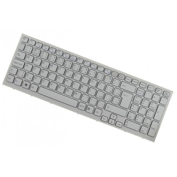 Sony Vaio VPC-EB3QFX tastatură pentru notebook-ul CZ/SK albă cu cadru
