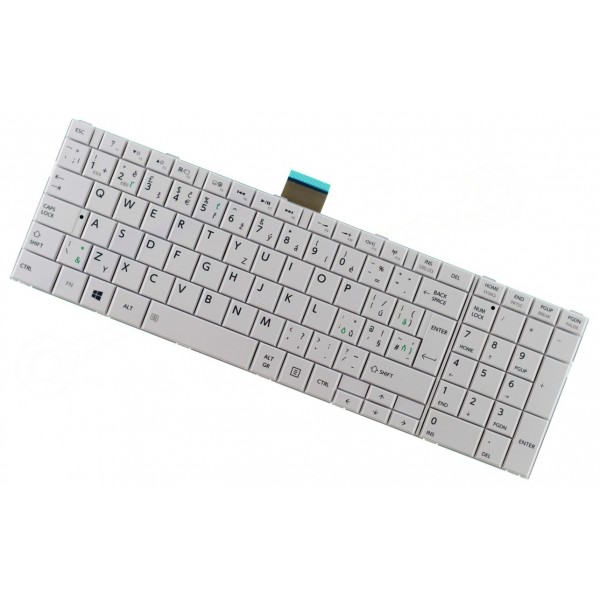 Toshiba Satellite c855-s5206 tastatură pentru notebook-ul cu cadru CZ/SK albă
