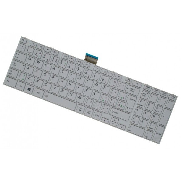 Toshiba Satellite c855-1ef tastatură albă pentru notebook-ul cu cadru CZ/SK