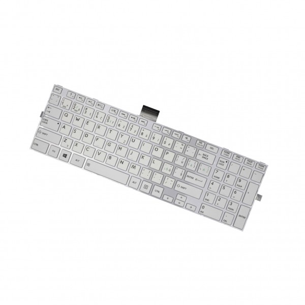 Toshiba Satellite L50-A-10Q (PSKK6E-00400KGR) tastatură pentru notebook-ul alb, cu cadru CZ/SK