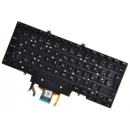 Dell Latitude 5401 tastatură pentru notebook-ul ceh fără cadru, Trackpoint, retroiluminat CZ/SK