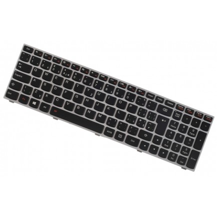 Lenovo Z50-30 tastatură pentru notebook-ul CZ/SK Cadru argintiu, iluminat din spate
