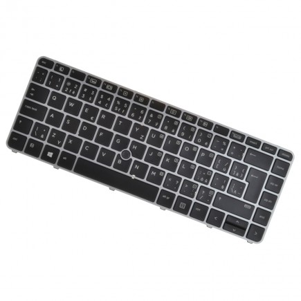 HP ProBook 740 G3 tastatură pentru notebook-ul CZ/SK Cadru argintiu, iluminat din spate