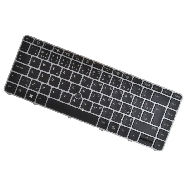 HP ProBook 740 G3 tastatură pentru notebook-ul CZ/SK Cadru argintiu, iluminat din spate