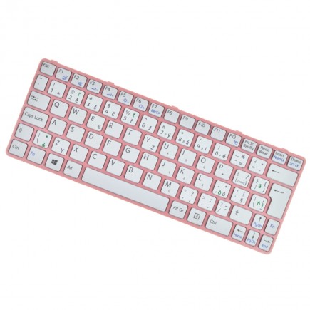 Sony Vaio sve1112m1ew tastatură pentru notebook-ul, cu cadru, roz CZ/SK