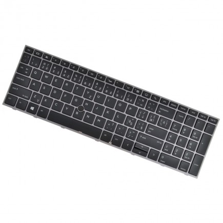 HP ProBook 650 G5 tastatură pentru notebook-ul CZ/SK Cadru argintiu, iluminat din spate, Trackpoint