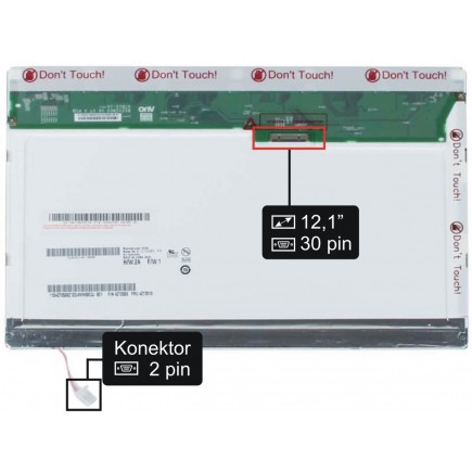 Display-ul notebook-ului IBM Lenovo X200s X201 X201i12,1“ 30pin WXGA CCFL - Matt