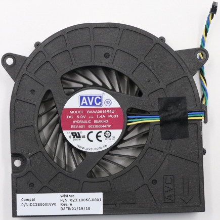Ventilator Răcitor pentru notebook Kompatibilní 00PC723