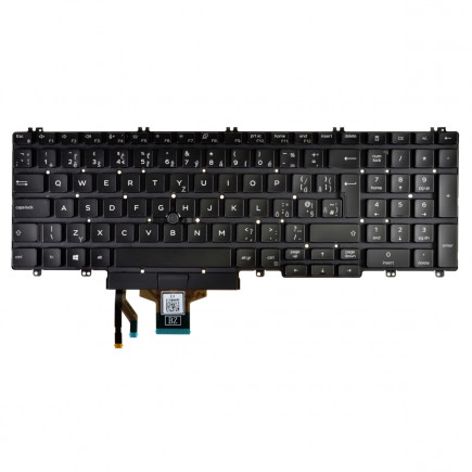 Dell Latitude 5500 tastatură pentru notebook, fără ramă, negru CZ/SK, cu iluminare din spate