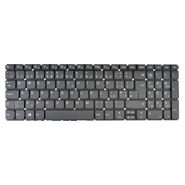Lenovo IdeaPad 3-15IGL05 tastatura cehă fără ramă de culoare gri, pentru laptopuri, ără lumină de fundal