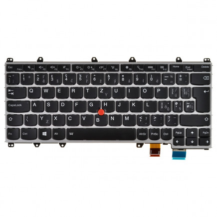 Lenovo ThinkPad Yoga 370 tastatură pentru notebook-ul CZ/SK Culoarea Argintiu, Cu cadru