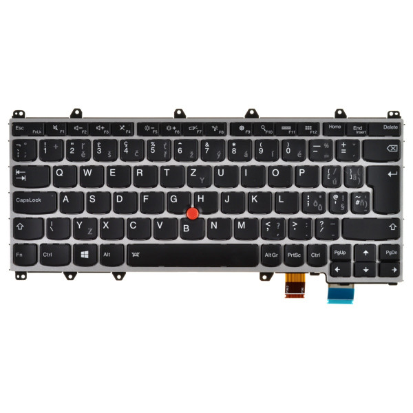 Lenovo ThinkPad Yoga 370 tastatură pentru notebook-ul CZ/SK Culoarea Argintiu, Cu cadru