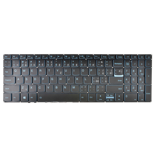 Lenovo IdeaPad L340-15IRH tastatură pentru notebook, fără ramă, negru CZ/SK, cu iluminare din spate