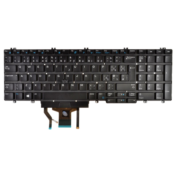 Dell Precision 15 7730 tastatură pentru notebook, fără ramă, negru CZ/SK, cu iluminare din spate