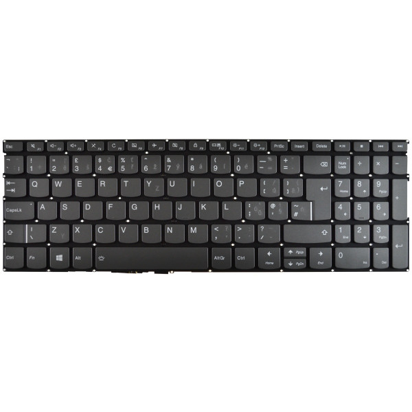 Lenovo IdeaPad 720S-15IKB tastatură pentru notebook, fără ramă, gri CZ/SK, cu iluminare din spate