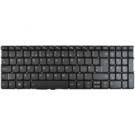 Lenovo IdeaPad 720S-15ISK tastatură pentru notebook, fără ramă, gri CZ/SK, cu iluminare din spate