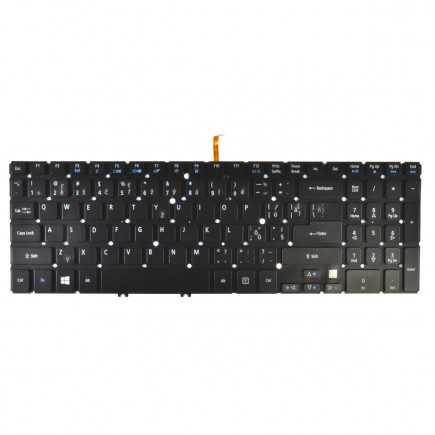 Acer Aspire V15 Nitro VN7-591 tastatură pentru notebook, fără ramă, negru CZ/SK, cu iluminare din spate