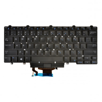 Kompatibilní 044K3X tastatură pentru notebook-ul ceh fără cadru, Trackpoint, retroiluminat CZ/SK