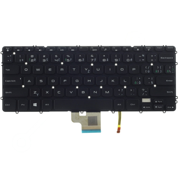 Dell XPS 15 9530 tastatură pentru notebook, fără ramă, negru CZ/SK, cu iluminare din spate