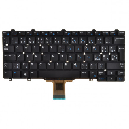Dell Latitude E7270 tastatura cehă fără ramă, de culoare neagră pentru laptopuri