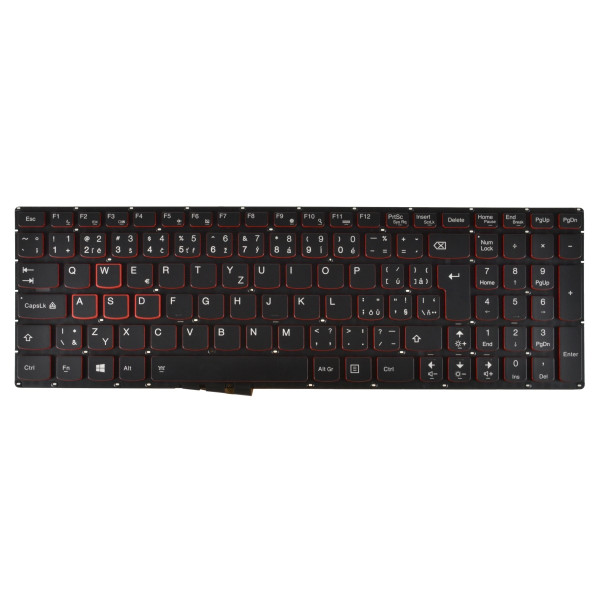 Lenovo IdeaPad Y700-17ISK tastatură pentru notebook, fără ramă, negru, cu iluminare din spate
