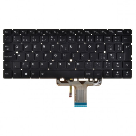 Lenovo IdeaPad 710S-13isk tastatură pentru notebook, fără ramă, negru CZ/SK, cu iluminare din spate