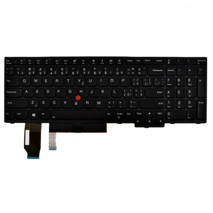 Lenovo ThinkPad L590 20Q7 tastatură pentru notebook-ul CZ/SK culoarea negru, fără iluminare din spate