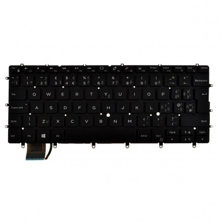 Dell XPS 13 9305 tastatură pentru notebook, fără ramă, negru CZ/SK, cu iluminare din spate