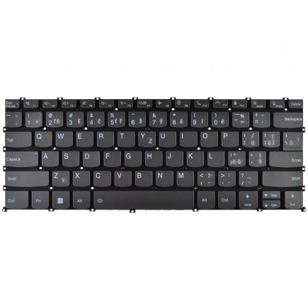 Lenovo ThinkBook 14S YOGA 20WE000EUS tastatură pentru notebook, fără ramă, gri CZ/SK, cu iluminare din spate