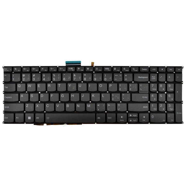Lenovo Yoga 7-15IIL05 SLIM tastatură pentru notebook, fără ramă, gri CZ/SK, cu iluminare din spate