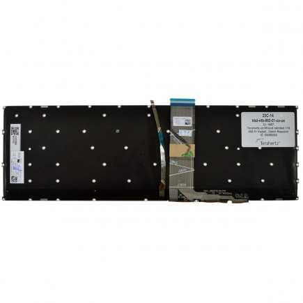 Lenovo Yoga 7-15IMH05 Creator tastatură pentru notebook, fără ramă, gri CZ/SK, cu iluminare din spate