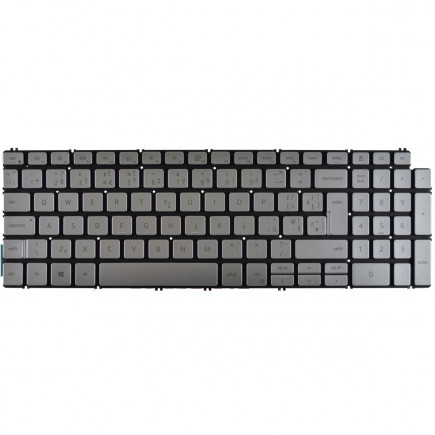 Dell Inspiron 7791 2-in-1 tastatură pentru notebook, fără ramă, argintiu CZ/SK, cu iluminare din spate