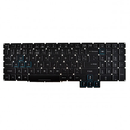 Acer Predator Helios 700 PH717-71 tastatură pentru notebook, fără ramă, negru CZ/SK, cu iluminare din spate