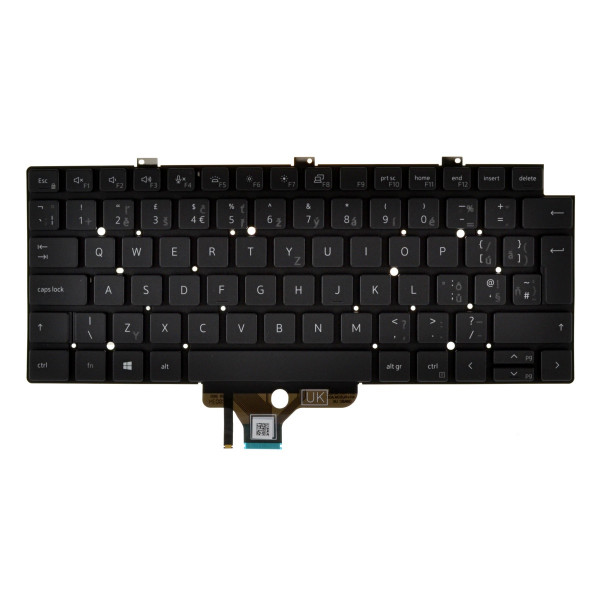 Dell Latitude 13 (7320) tastatură pentru notebook, fără ramă, negru CZ/SK, cu iluminare din spate