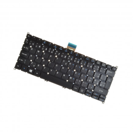 Acer Aspire One 725 tastatură pentru notebook, fără ramă, negru CZ/SK, cu iluminare din spate