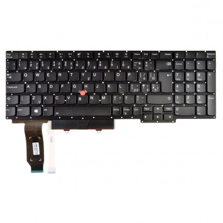 Lenovo ThinkPad E15 tastatură pentru notebook, fără ramă, negru CZ/SK, cu iluminare din spate