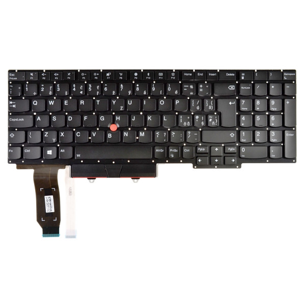 Lenovo ThinkPad E15 tastatură pentru notebook, fără ramă, negru CZ/SK, cu iluminare din spate