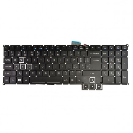 Acer Predator 17 G9-791 tastatură pentru notebook, fără ramă, negru CZ/SK, cu iluminare din spate