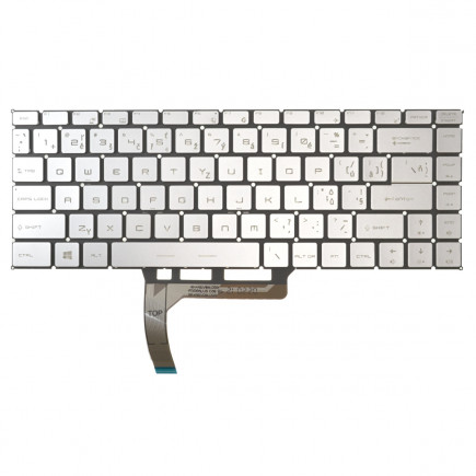 MSI PS42 8M tastatură pentru notebook, fără ramă, argintiu CZ/SK, cu iluminare din spate