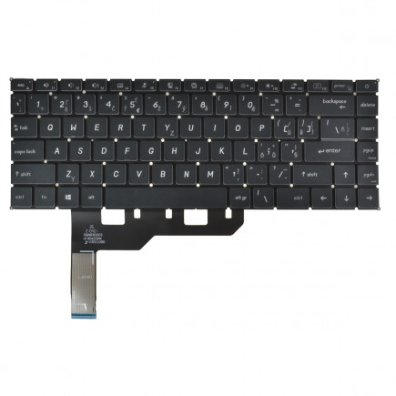 MSI MODERN 15 A10M tastatură pentru notebook, fără ramă, gri închis CZ/SK, cu iluminare din spate