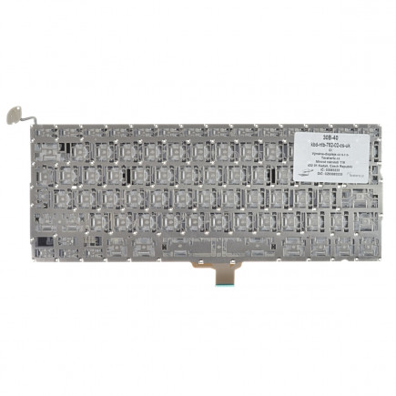 Apple MacBook Pro 13 A1278 (Mid 2010) tastatura cehă fără ramă de culoare neagră / albă / argintie pentru laptopuri