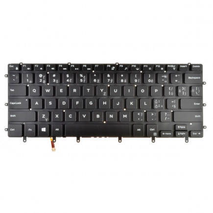Dell Precision 5520 tastatură pentru notebook, fără ramă, negru  CZ/SK, cu iluminare din spate
