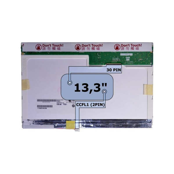 Display-ul notebook-ului Apple MacBook 13 MODEL A1185 13,3“ 30pin CCFL - Lucios